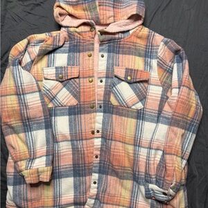 Cozy Plaid Hooded Teddy Jacket
